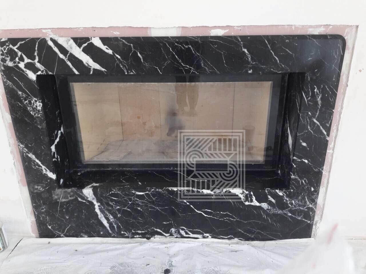 Камін з мармуру Nero Marquina fireplace-marble - IMG 4018