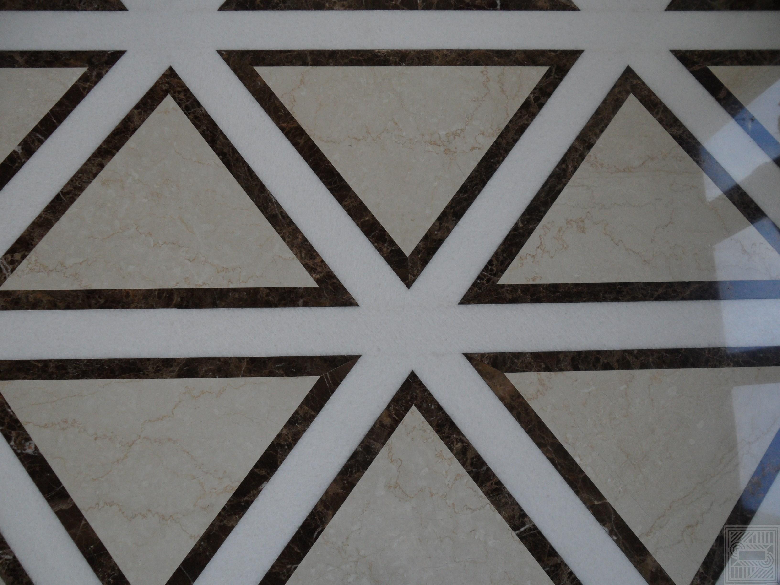 Мраморный пол из Emperador Brown, Botticino Classico и Bianco Nave floor-marble-ru - Inkrustatsiya pola mramorom Emperador Brown Botticino Classico Bianco Nave 20 mm 2