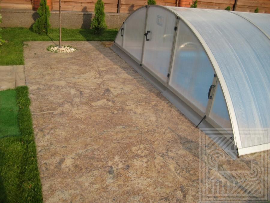 Облицювання біля басейну гранітними плитами Giallo floor-granite - LARGE 55