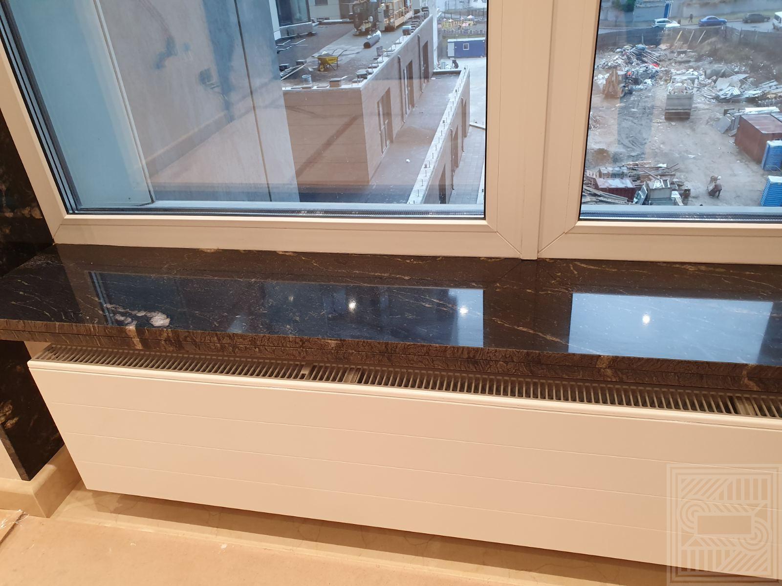 Підвіконня з граніту Titanium з підклейкою windowsill-granite, windowsill-granite-copy - Podokonnik i otkos iz granita Titanium