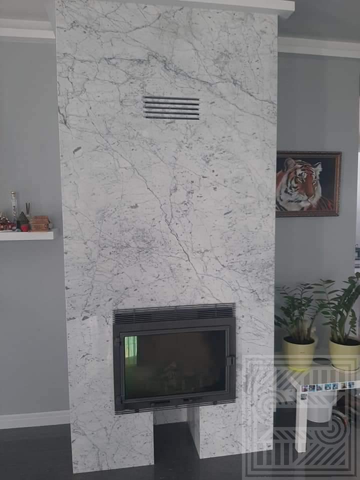 Камін з мармуру Bianco Carrara fireplace-marble - Kamin iz Carrara 2 1