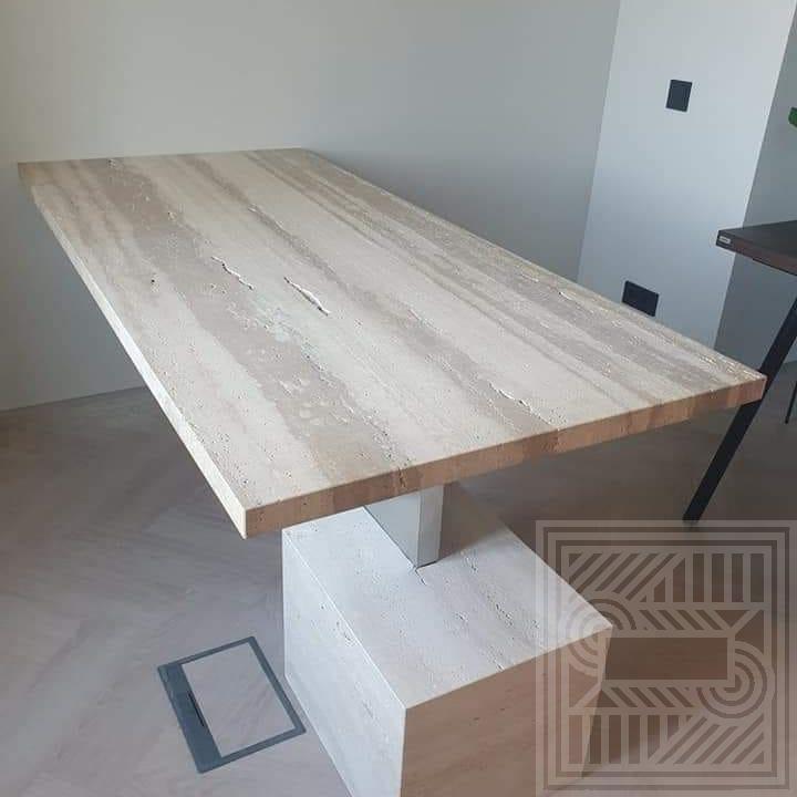 Стіл з Travertino desk, worktop-travertine - Stol iz travertina 1