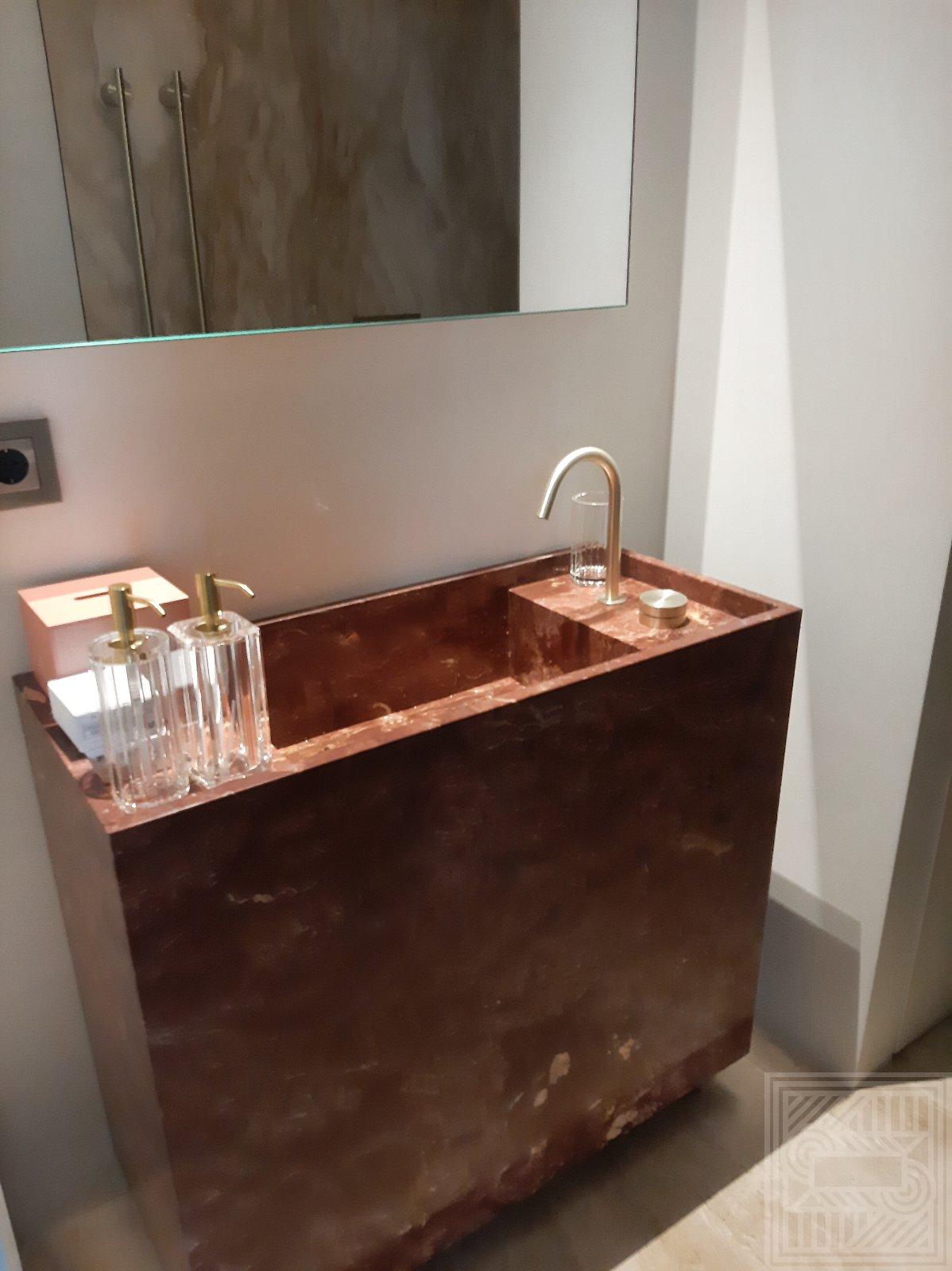 Раковина-тумба з мармуру Rosso Venezia furniture - 1