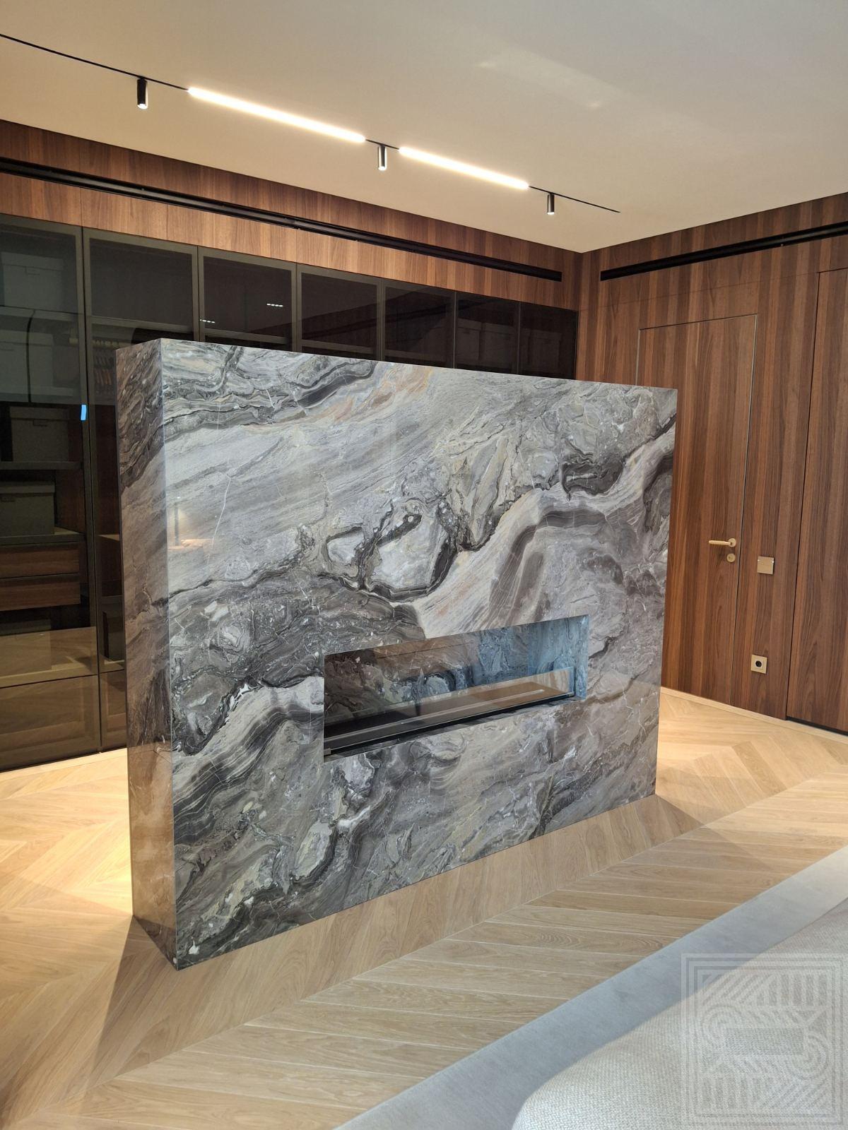 Камін з мармуру Arabescato Grigio fireplace-marble - 4